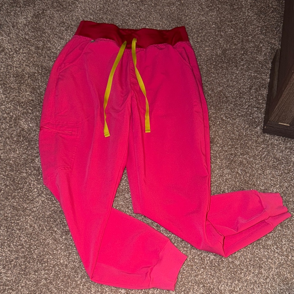 Hot pink figs scrub pants SP